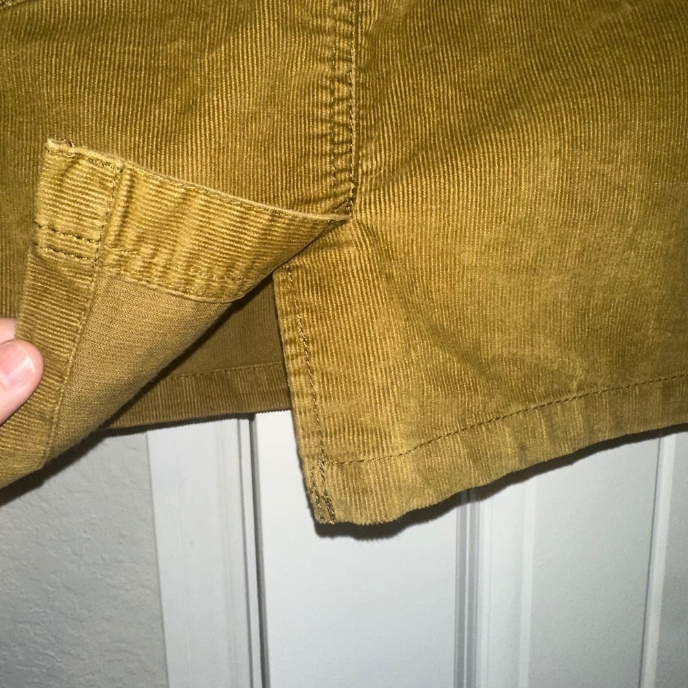 Athleta Kaleidoscope Old Gold‎ Corduroy Mini Skirt Size 4 Spring Summer Vacation - Picture 5 of 9